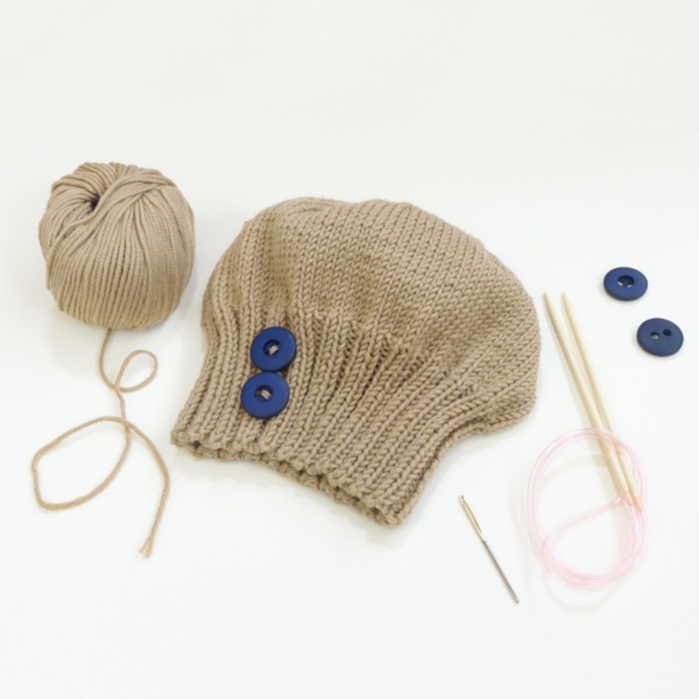 단추 베레모 - Knitting Kit